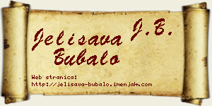 Jelisava Bubalo vizit kartica